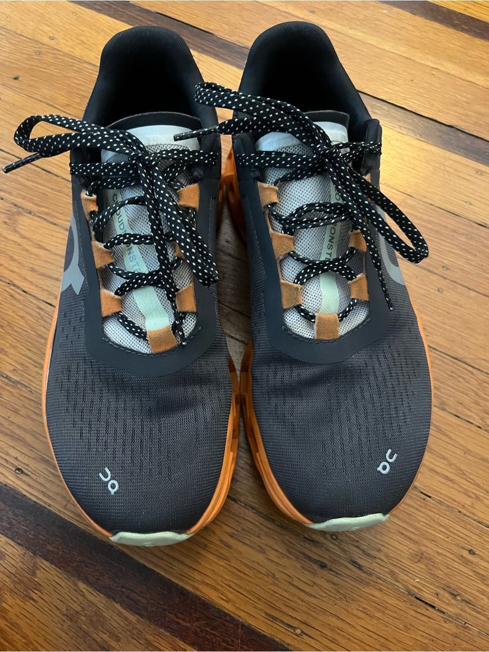 ON Running Cloudmonster gray orange running shoe men’s 7 women’s 8.5 EUC - Picture 2 of 6